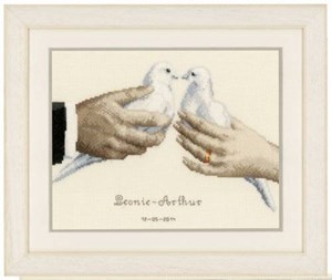 Изображение Свадебная нежность Свадебная метрика (Wedding Doves)