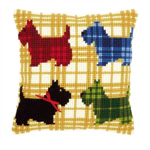 Изображение Разноцветные собачки (подушка) (Colorful Doggies)