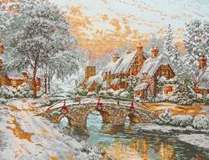 Изображение Деревня Кобблстоун. Рождество. (Cobblestone Christmas)
