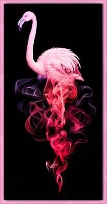 Изображение Фламинго в дыму